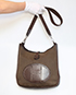 Evelyne I Veau Evercalf Leather/Toile in Ebene, front view